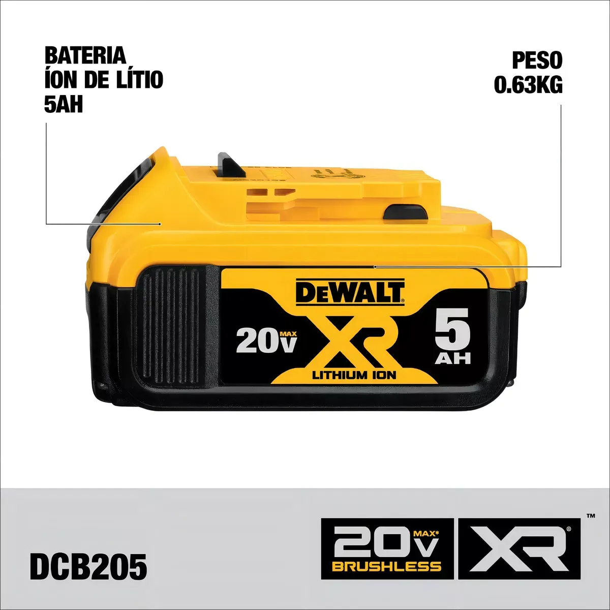 Combo Dewalt Esmeril + Taladro Xr + 2 Baterias De 5 Ah +caja Color Amarillo/Negro
