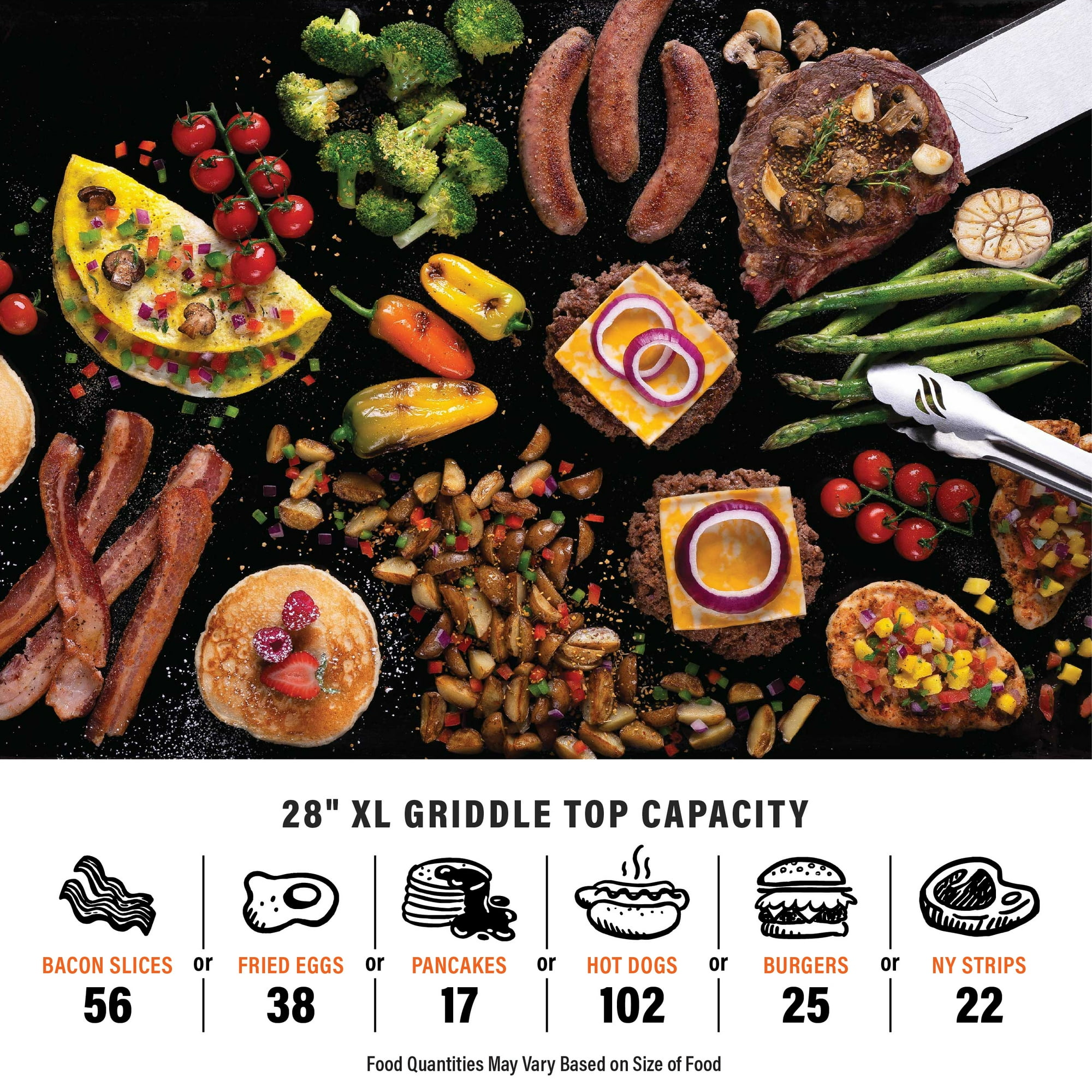 Plancha Omnivore Blackstone Bronco de 3 quemadores XL de 28" con gabinete y estantes laterales dobles