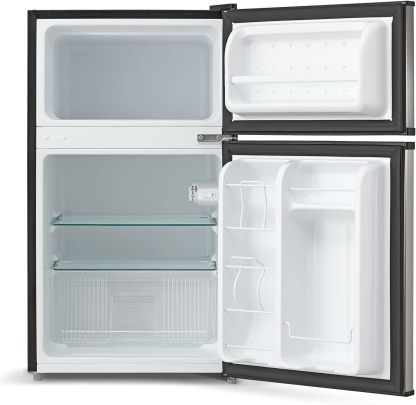 Midea WHD-113FSS1 Refrigerador compacto, 3.1 pies cúbicos, acero inoxidable