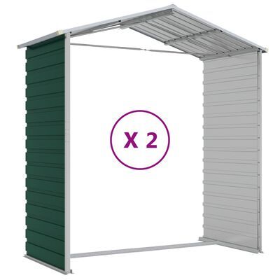 Cobertizo de jardín acero galvanizado marrón claro 191x215x198 cm
