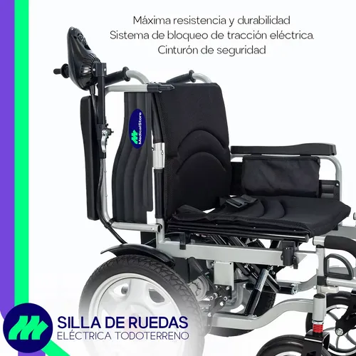 Silla De Ruedas Eléctrica Manual De Acero Premium Recargable Gris