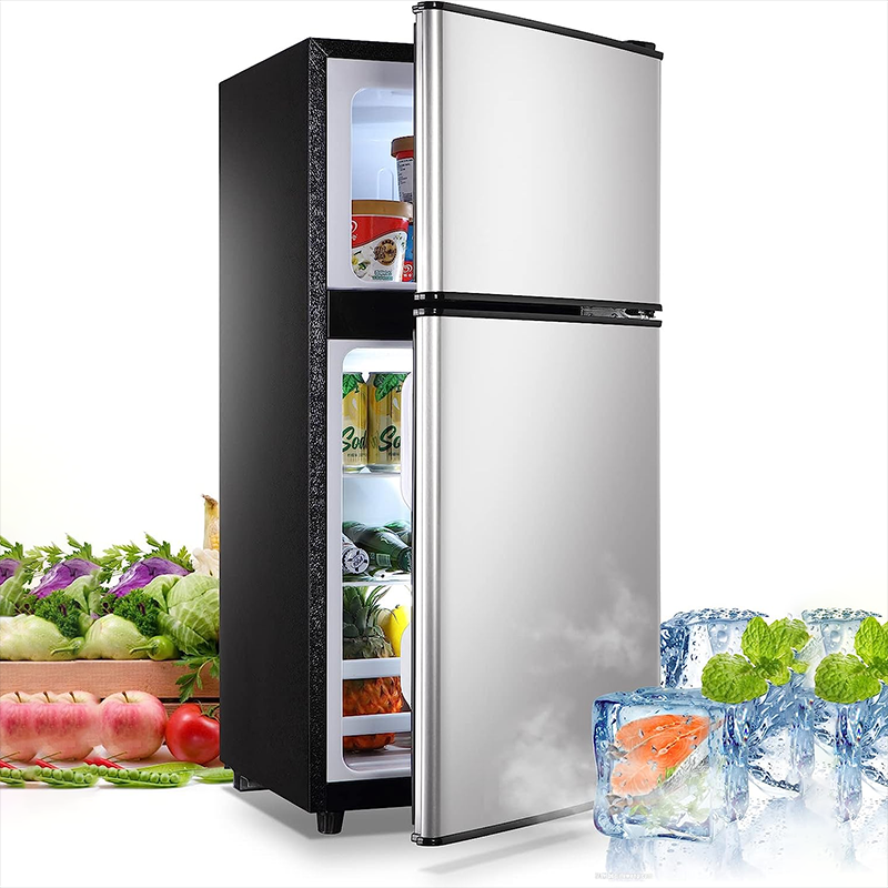 3.5Cu.Ft Double Door Compact Refrigerator With Freezer