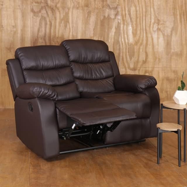 Sillón Midtown Concept Lounge Lounge de 2 secciones tapizado en piel sintética - Marrón - 95 CM X 104 CM X 150 CM 