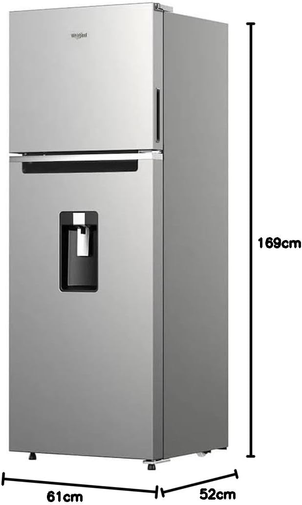Refrigerador Whirlpool de 11 pies cúbicos Top Mount 2 puertas Gris modelo WT-1143K