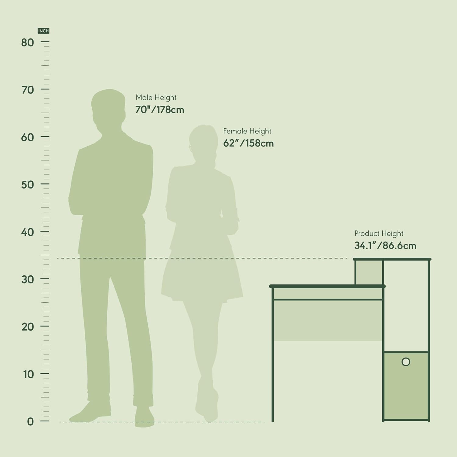 Furinno Econ - computadora Multiusos para computadora de Oficina en casa, Color Gris Roble francés