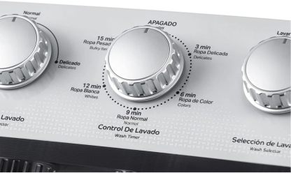 Lavadora Acros de 19kg Dos tinas Semiautomática MaxSpin Dry Blanca modelo ALD-1945JE