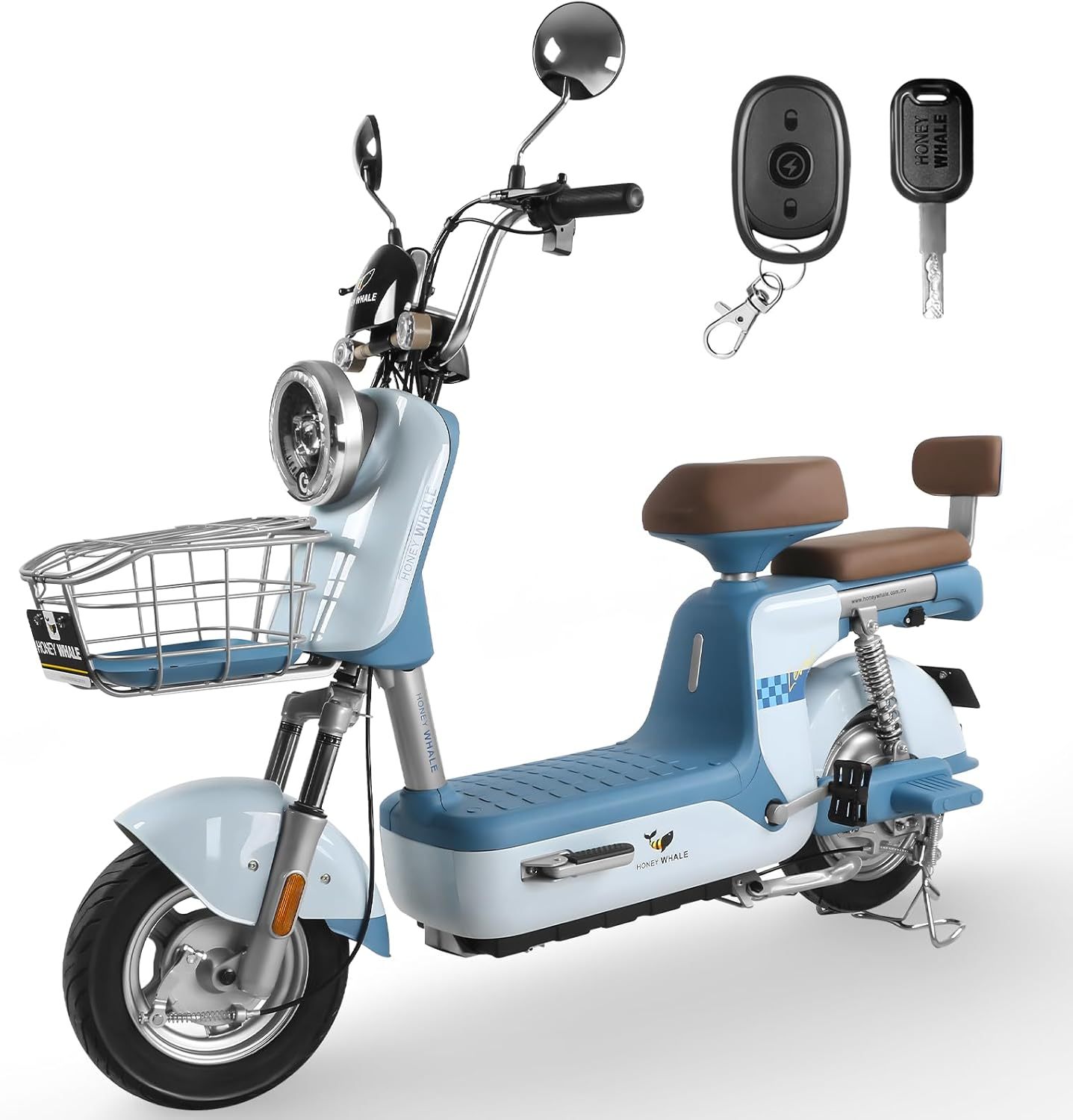 HONEYWHALE U3 PRO Bicicleta Electrica para Adultos, Moto Electrica con Alarma, Potencia Motor 650W-Max, Velocidad 31KM/H-Max, Autonomia 60KM, Bateria 20AH de Gran Capacidad