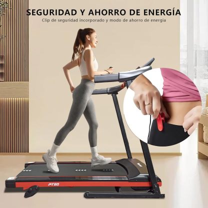 RESTSUKO Caminadora Electrica Plegable 2.5 HP, Caminadora Electrica con Asas, 3 Niveles de Inclinación, Antideslizante, Incluye Bocinas y Pantalla, Velocidad 1 a 12 km/h, Soporte 150 Kg