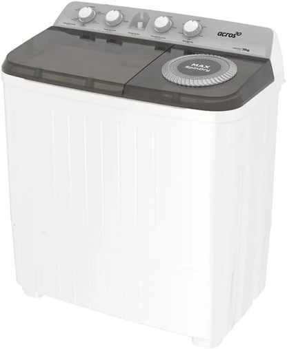 Lavadora Acros de 19kg Dos tinas Semiautomática MaxSpin Dry Blanca modelo ALD-1945JE