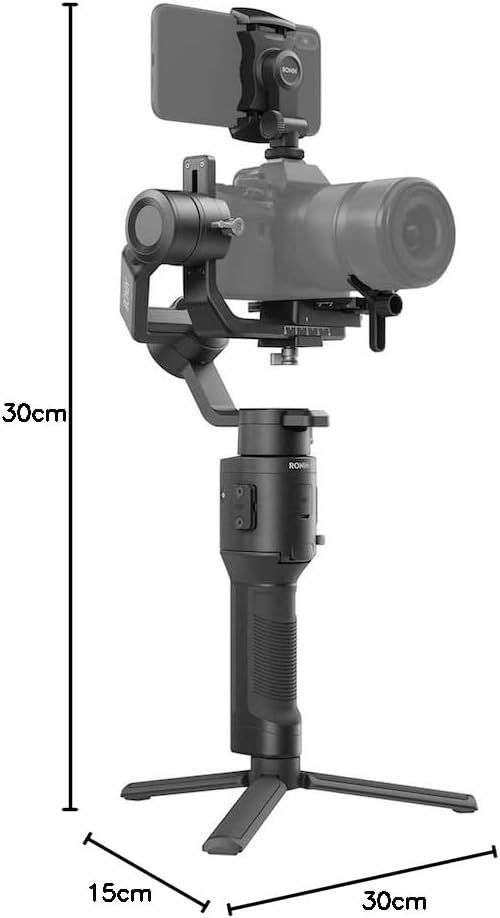 Dji Ronin-SC - Estabilizador de cámara, cardán de Mano de 3 Ejes para cámaras DSLR y sin Espejo, Carga útil de hasta 4.5 Libras, diseño Ligero, filmación cinemática, Color Negro
