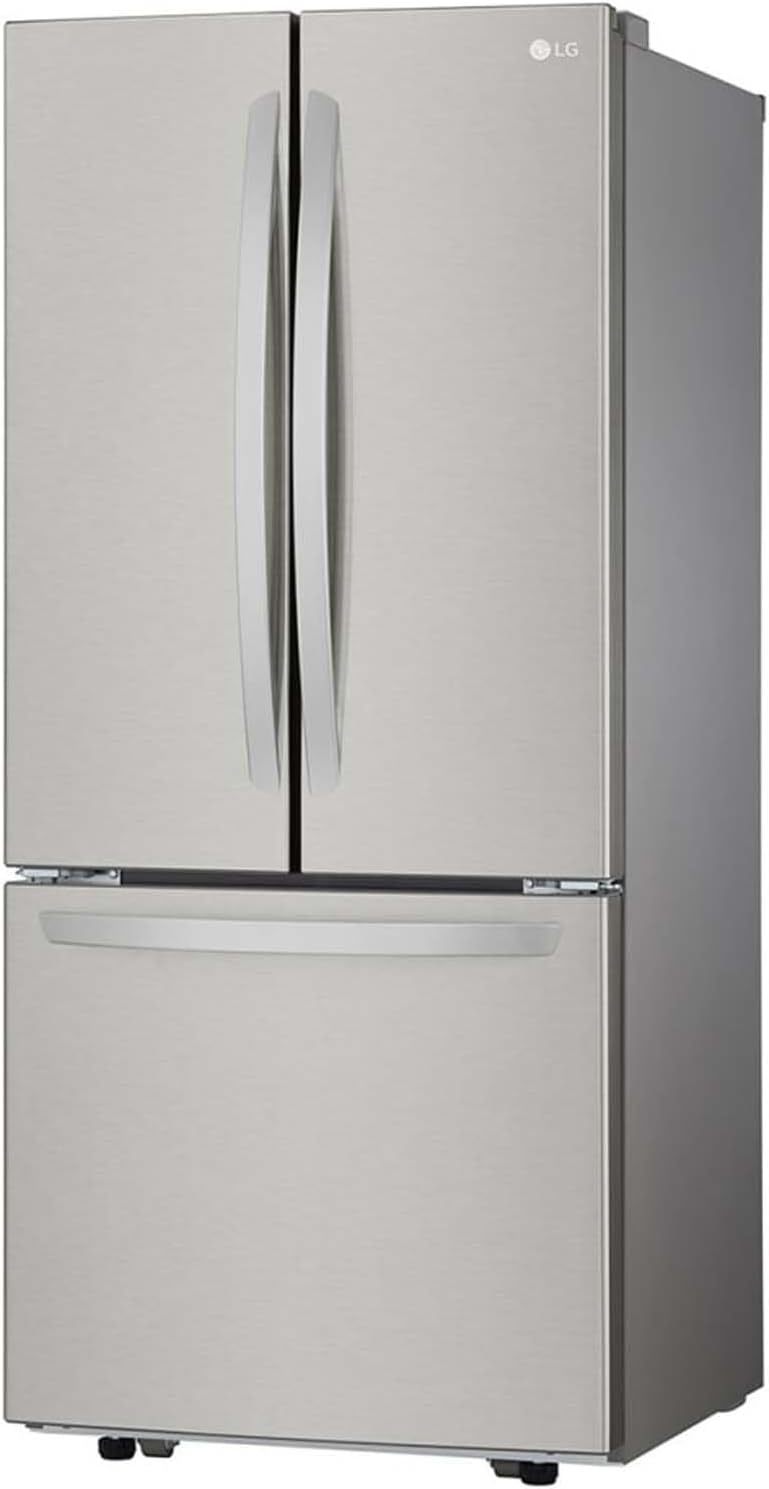 Refrigerador LG French Door 22 pies cúbicos, Acero Inoxidable con Autodiagnóstico Smart Diagnosis, descongelacion automatica, gris, modelo GF22BGSK