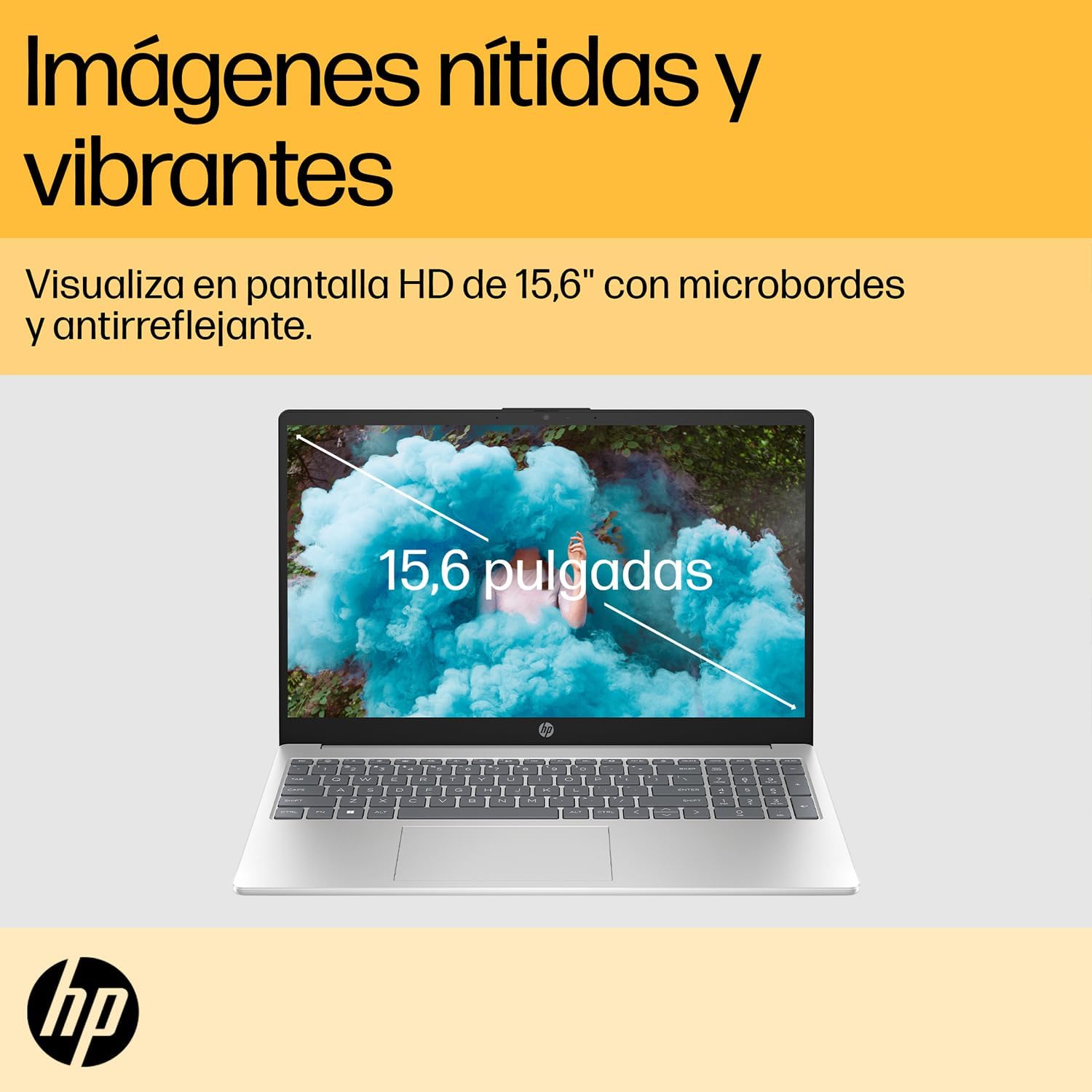 HP Laptop 15-fc0080la, AMD Ryzen 7, 16 GB, 512 GB SSD, 15.6, HD, Windows 11 Home, Teclado en Español, Garantía México, Plateado | Microsoft 365 Personal 12 Meses + Curso Multilenguajes