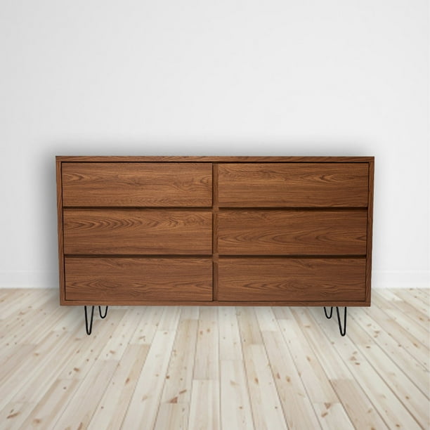 Cajonera 6 Cajones Java Nogal - Kessa Muebles