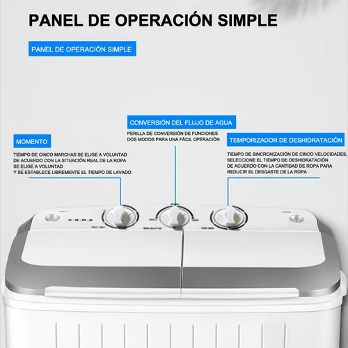 Lavadora Semiautomática 2 Tinas Blanca 9kg 110v-127v