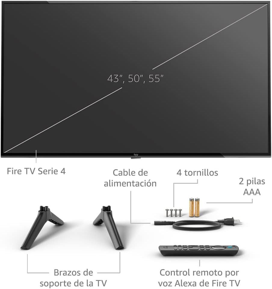 Televisión inteligente Amazon Fire TV Serie 4 de 55” en 4K UHD