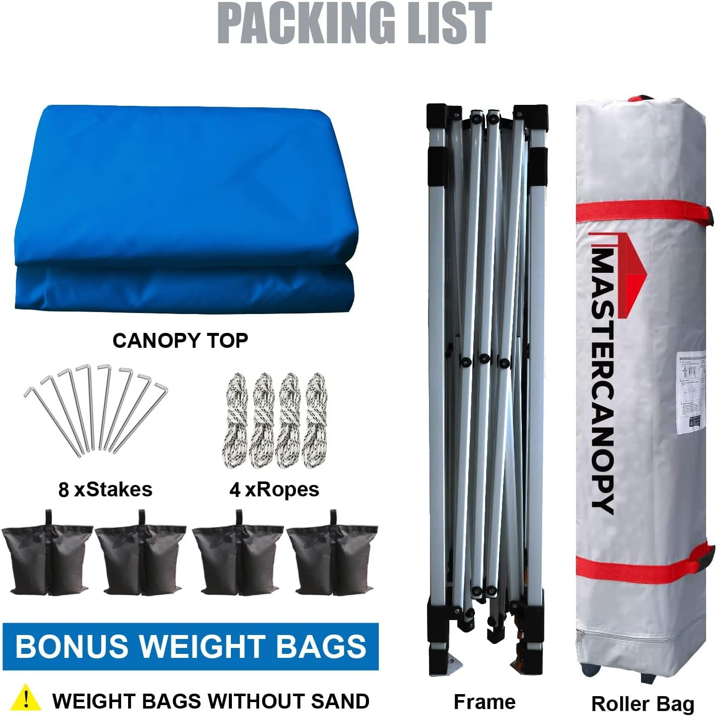 MASTERCANOPY - Tienda de campaña emergente Duradera con Bolsa Enrollable