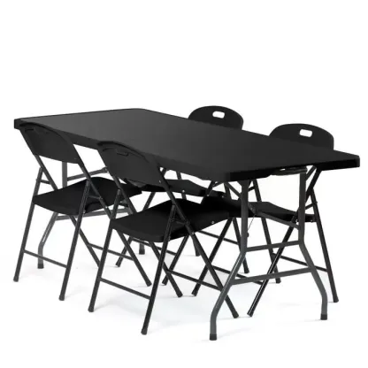 Mesa rodante LL de alta calidad con 4 sillas COMBO