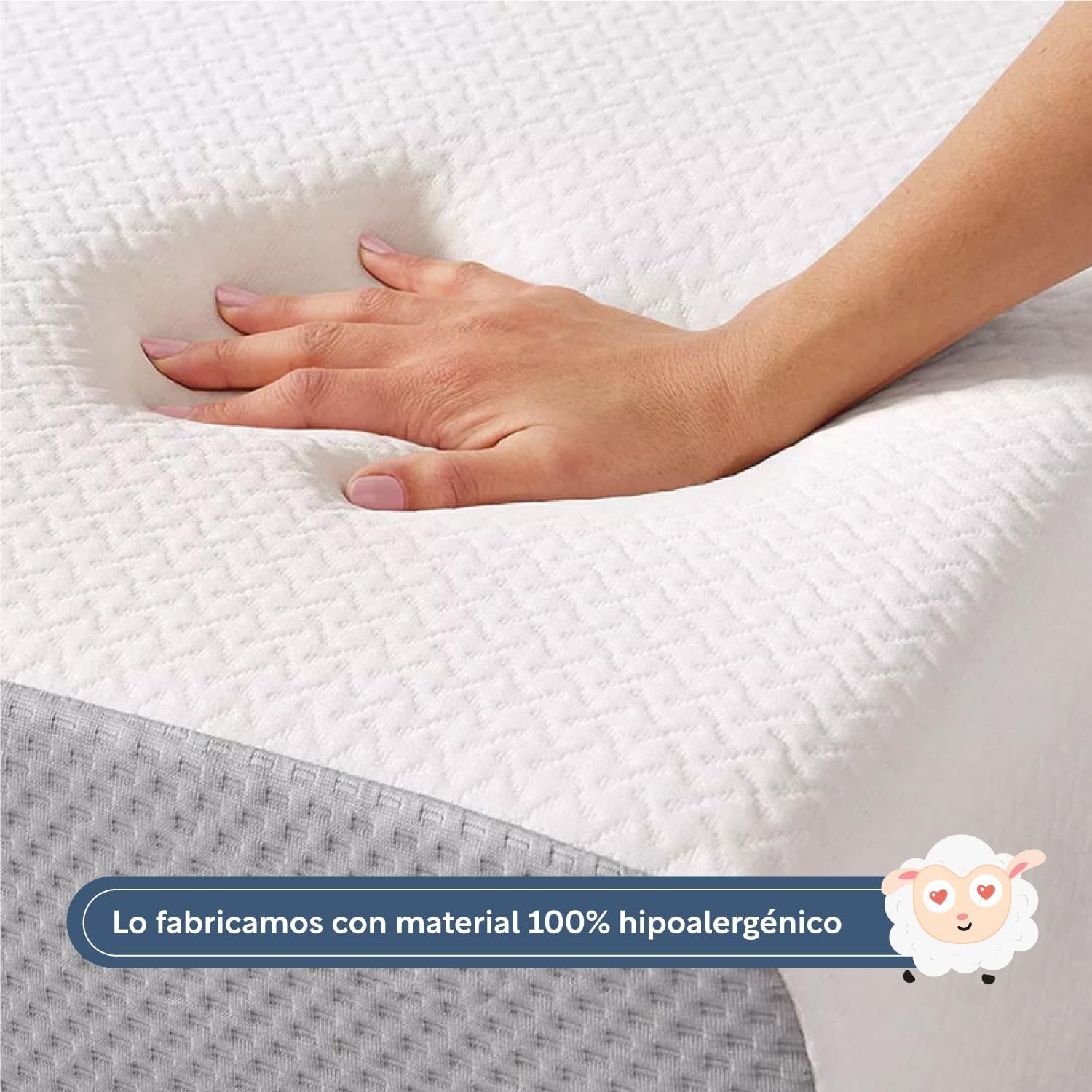 COLORDREAMS | Colchón en Caja Individual Memory – 100x190x23 cm - 6 Capas de Espuma de Alta Densidad – Manijas Reforzadas – Firmeza Justa – Hipoalergénico