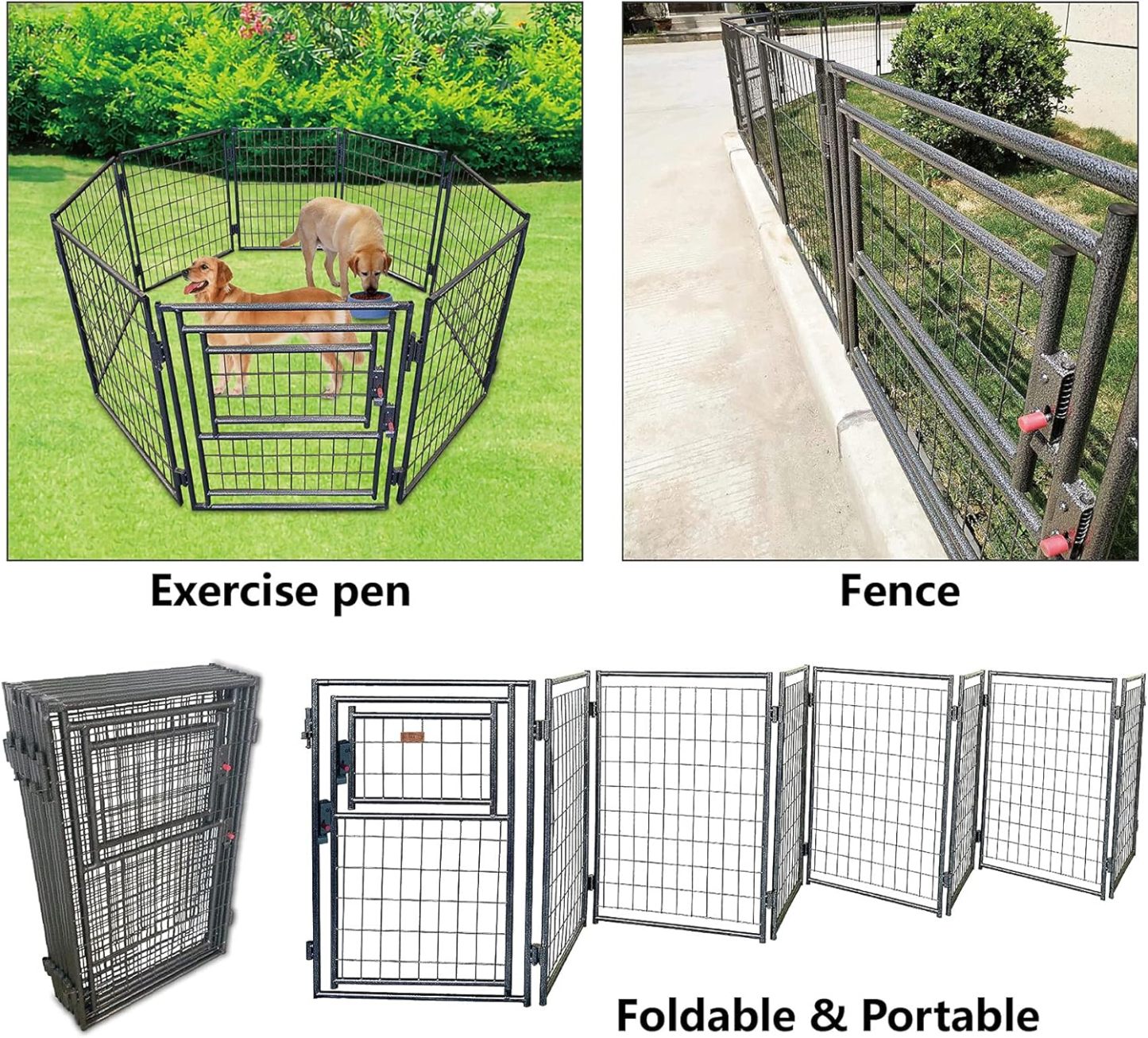 Neocraft My Pet Companion - Perrera para Perros con Cubierta de Techo (4.5 pies) – Resistente a la Intemperie/Cubierta/Resistente/Exterior/Invierno para Perros de tamaño Mediano, fácil de Montar