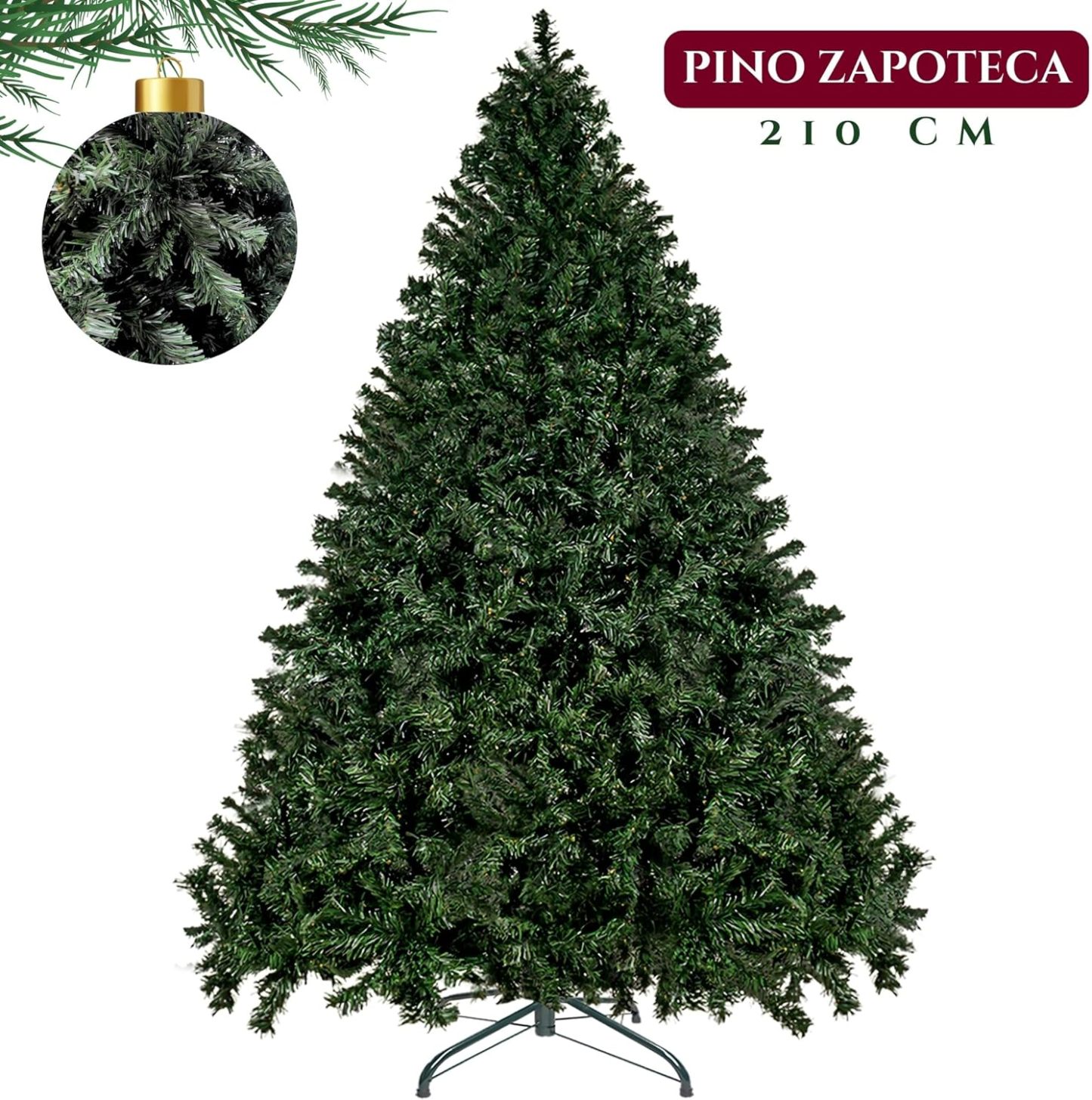 Jardimex Arbol de Navidad Oyamel Artificial 210 Cm Verde Frondoso Calidad Pino de Navidad Arbol Navideño Arboles de Navidad Artificial Pino Navideño Artificial