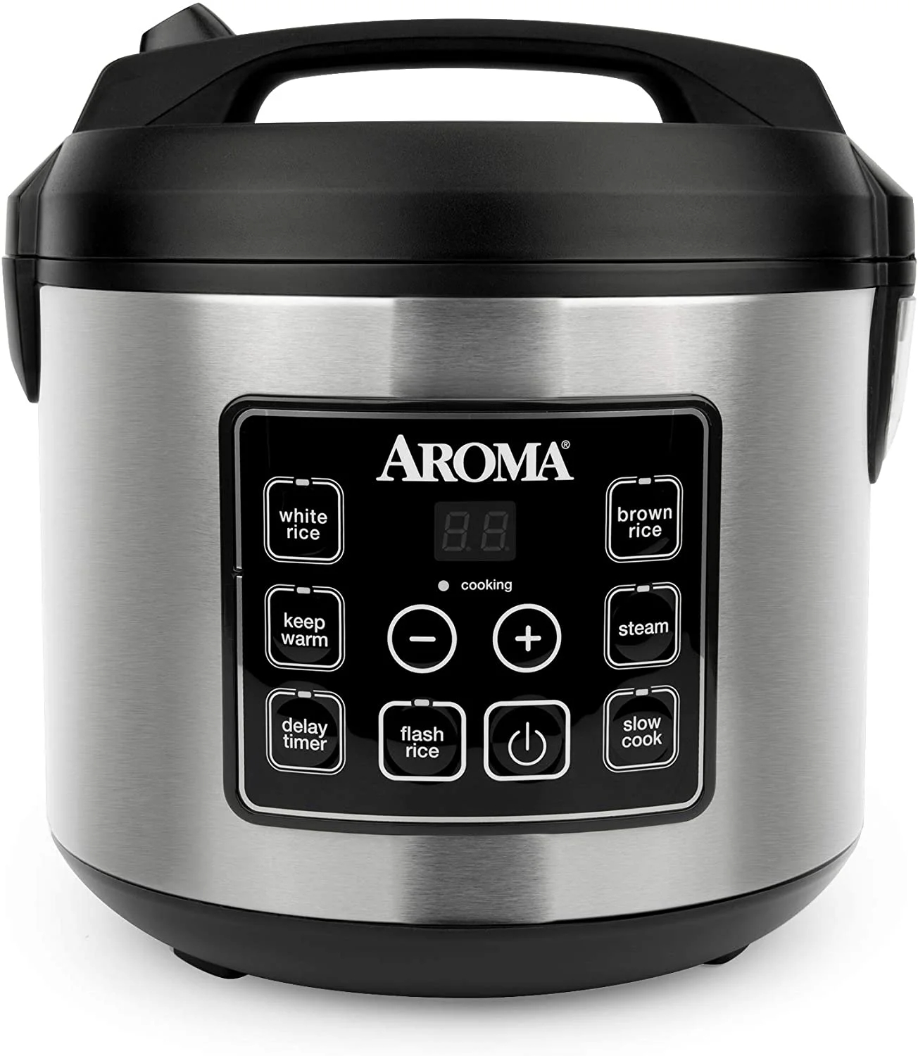 Aroma Housewares olla arrocera digital 3 en 1 20 tazas cocinadas 10 tazas sin cocinar