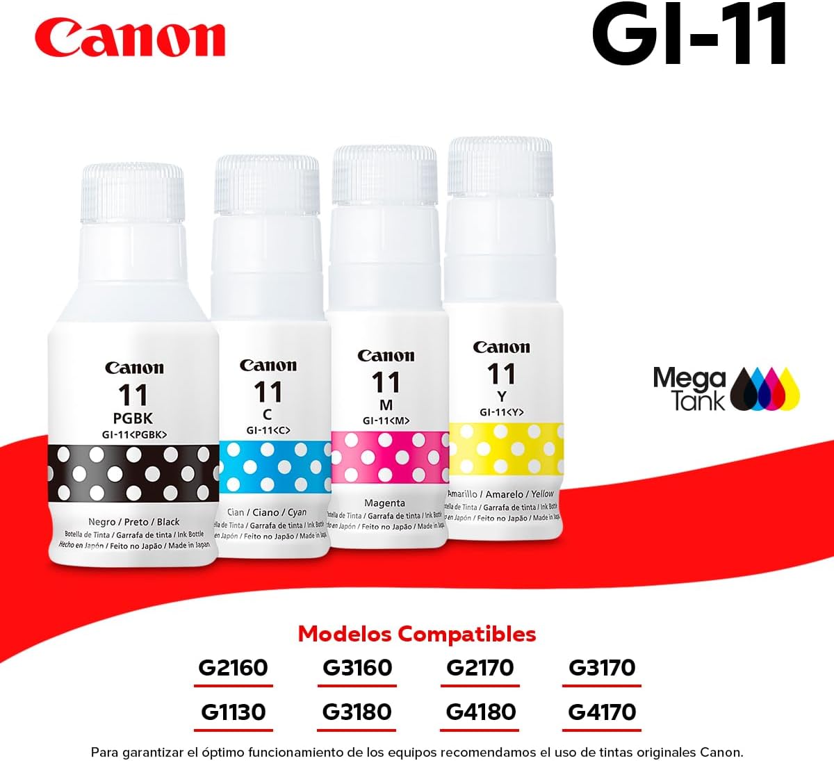 Canon Impresora Multifuncional Inalámbrica MegaTank G4170