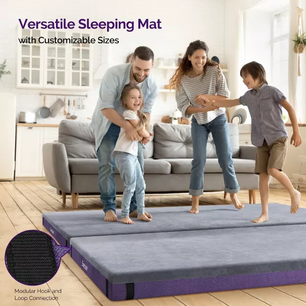 Sersper Colchón de exterior de 4 pulgadas con bolsillo lateral,Impermeable,Portátil,Plegable