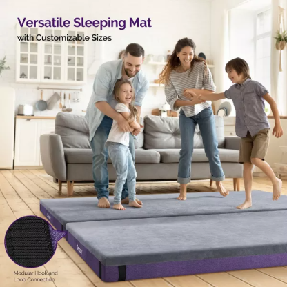 Sersper Colchón de exterior de 4 pulgadas con bolsillo lateral,Impermeable,Portátil,Plegable