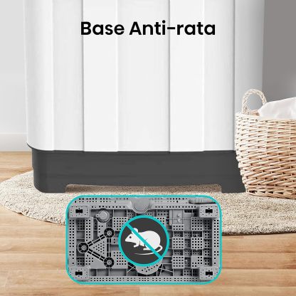 Hisense WSA1102PCN Lavadora Semiautomätica Doble Tina 11 Kg, Blanco/Gris