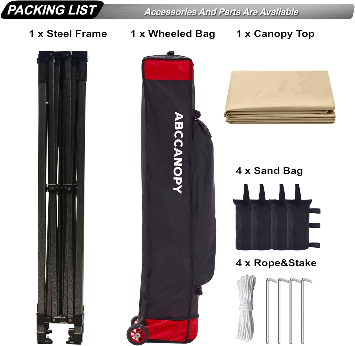 ABCCANOPY Kingkong-Series - Juego de Dosel instantáneo Comercial de 10 x 10 pies (Incluye Bolsa de Transporte de 30 Colores), Azul (Sky Blue)