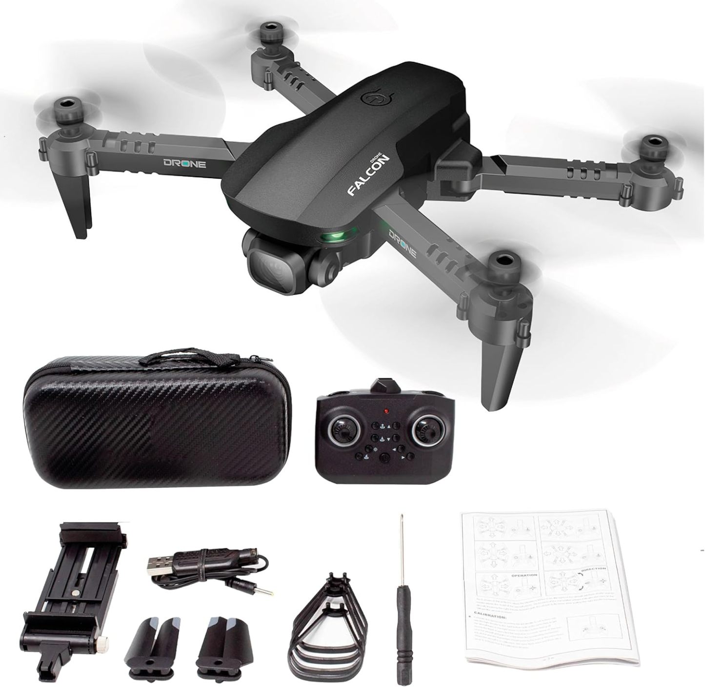 Binden - Drone Profesional B19 EIS, Cámara 2K, Sensor de Flujo Óptico, GPS, Barómetro, Quadcopter con Control Remoto, Funciones Inteligentes, 21 minutos de Vuelo - Gris Claro