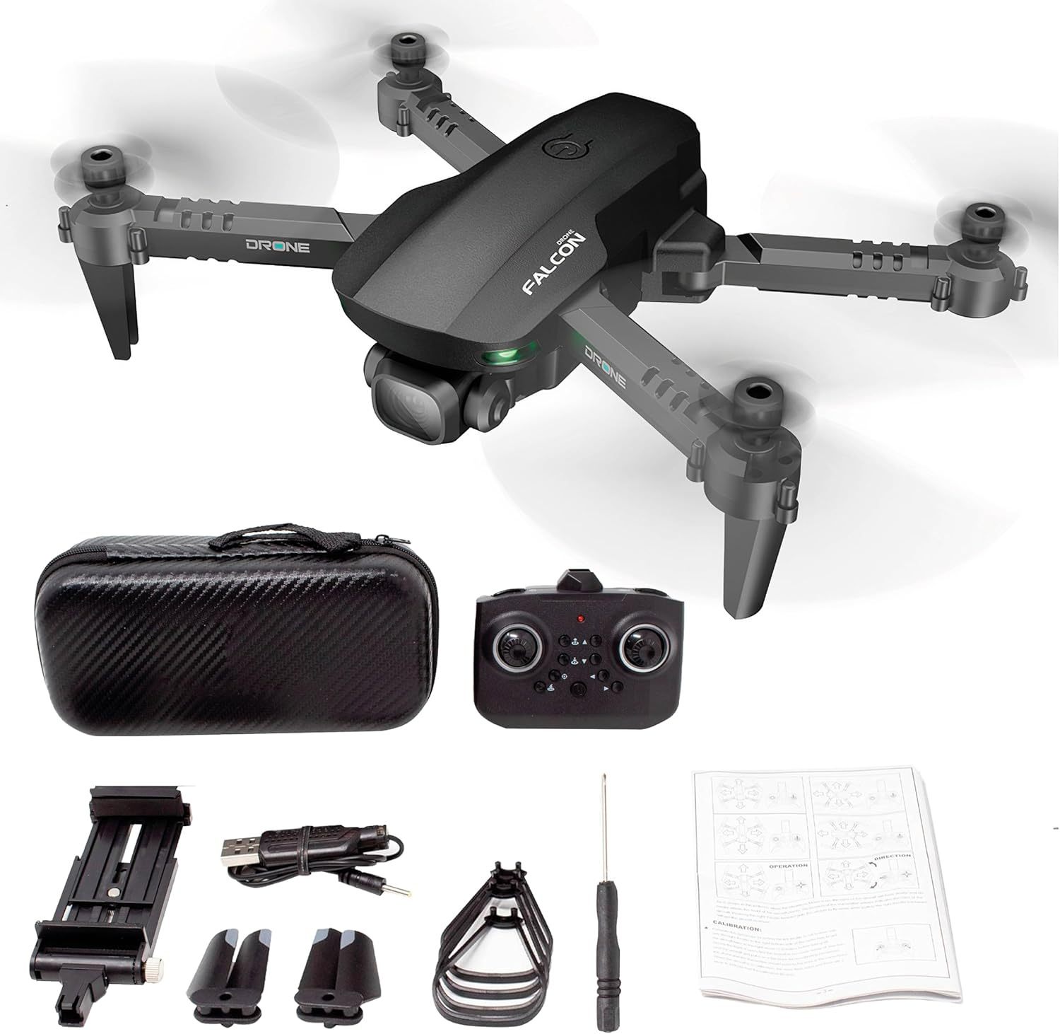 Binden - Drone Profesional B19 EIS, Cámara 2K, Sensor de Flujo Óptico, GPS, Barómetro, Quadcopter con Control Remoto, Funciones Inteligentes, 21 minutos de Vuelo - Gris Claro