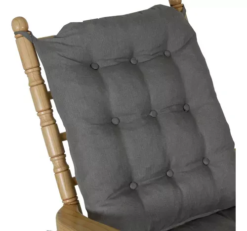 Silla Mecedora Sillon De Madera Maternidad Lactancia Moderna Color Gris