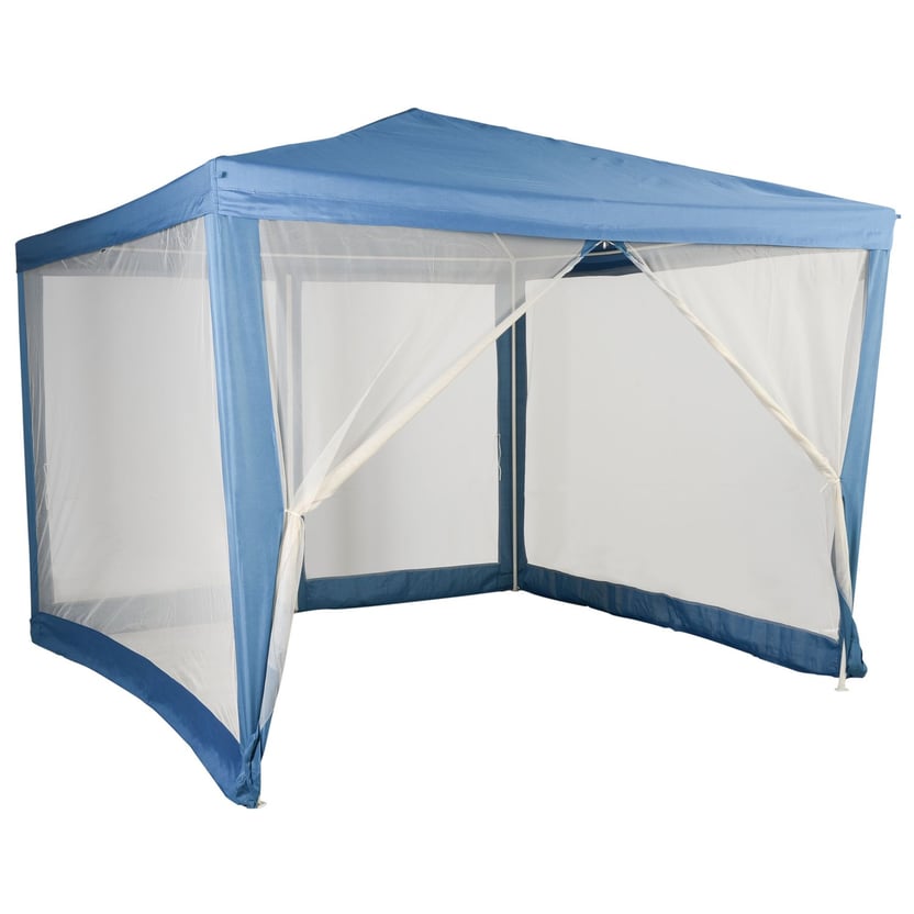 Toldo de restaurante color topo con mosquitera apto para terraza exterior patio 3 x 3 m