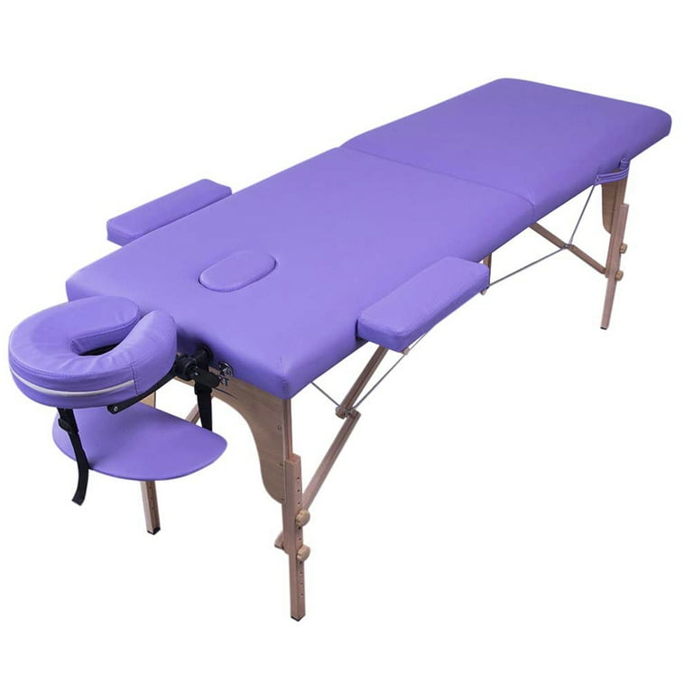 Cama de masaje Morado Nanofort Portatil plegable con accesorios
