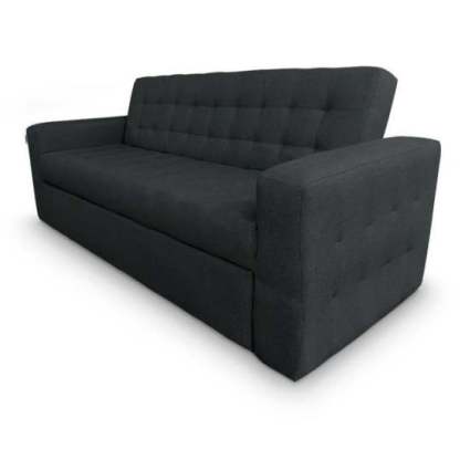 Sofa cama Matrimonial en Lino Gris Oxford Plegable moderno Mobydec Sofa cama Matrimonial Plegable en Lino