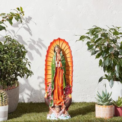 Design Toscano The Virgin of Guadalupe Religious Garden Decor Statue, Medium, Full Color