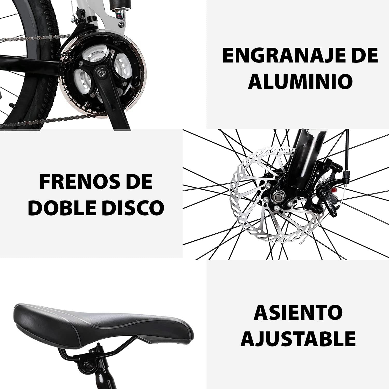 Bicicleta Montaña Plegable Bike Teche Frenos Tipo Shimano 21v Rodada 26