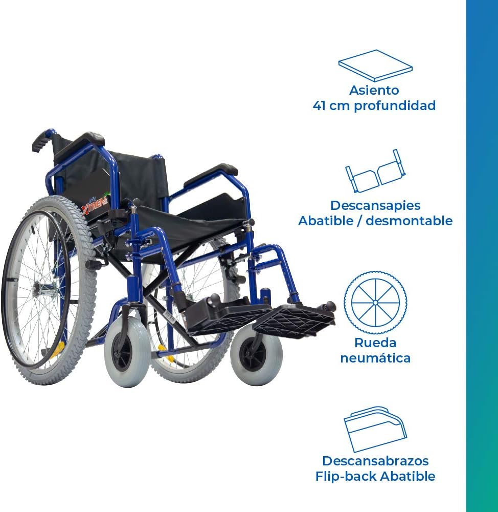 Silla de Ruedas Activ Xtreme ReActiv, Brazos FlipUp y Descansapies Desmontables/Abatibles, R8x2", Rin Aluminio R24x1.75" Neum, T. Nylon, Lodo (Negro)