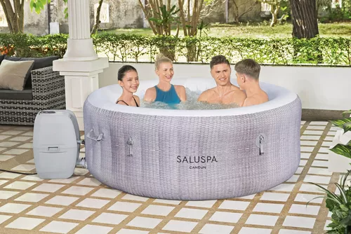Saluspa Cancún Signature Airjet Spa Con Bañera De Hidromasaj Color Gris