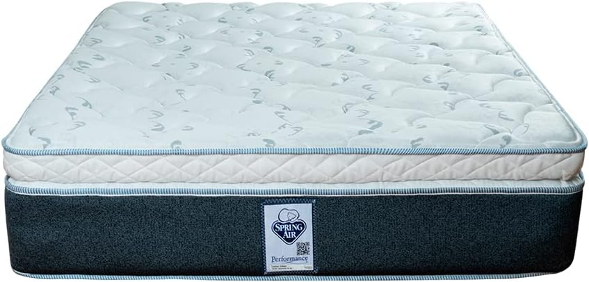 Colchón Queen Size Ortopédico Spring Air Gibson, Tecnología Performance y colchoneta con capitonado ultra confort, 672 Resortes continuos Infinity que brindan soporte superior al dormir, Firmeza Media