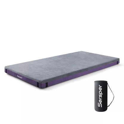 Sersper Colchón de exterior de 4 pulgadas con bolsillo lateral,Impermeable,Portátil,Plegable