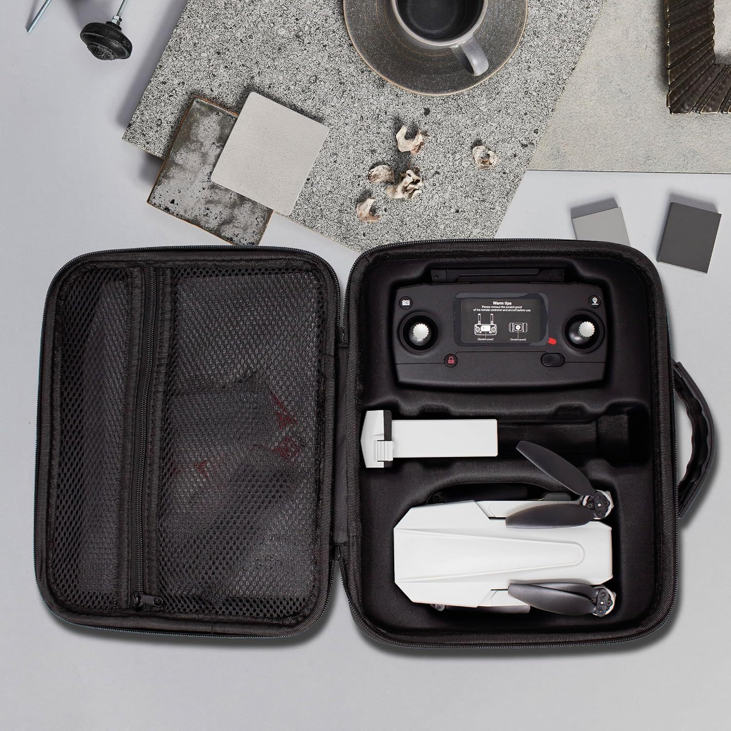 Binden - Drone Profesional B19 EIS, Cámara 2K, Sensor de Flujo Óptico, GPS, Barómetro, Quadcopter con Control Remoto, Funciones Inteligentes, 21 minutos de Vuelo - Gris Claro