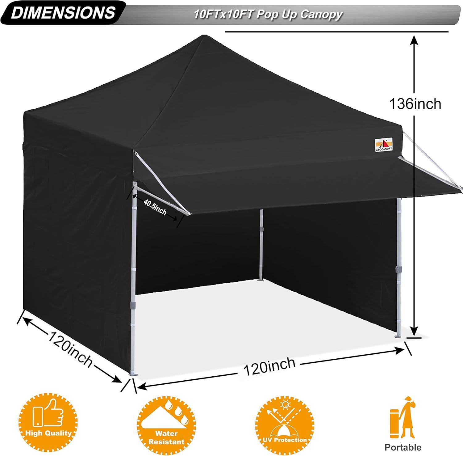ABCCANOPY Kingkong-Series - Juego de Dosel instantáneo Comercial de 10 x 10 pies (Incluye Bolsa de Transporte de 30 Colores), Azul (Sky Blue)