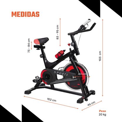CENTURFIT Bicicleta Fija 6 kg Bicicleta Spinning Rueda 6 Kg Excelente Calidad Bicicleta Estacionaria Ajustable Bicicleta Estatica Pantalla Bicicleta Fija Para Ejercicio
