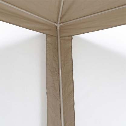 Toldo de restaurante color topo con mosquitera apto para terraza exterior patio 3 x 3 m