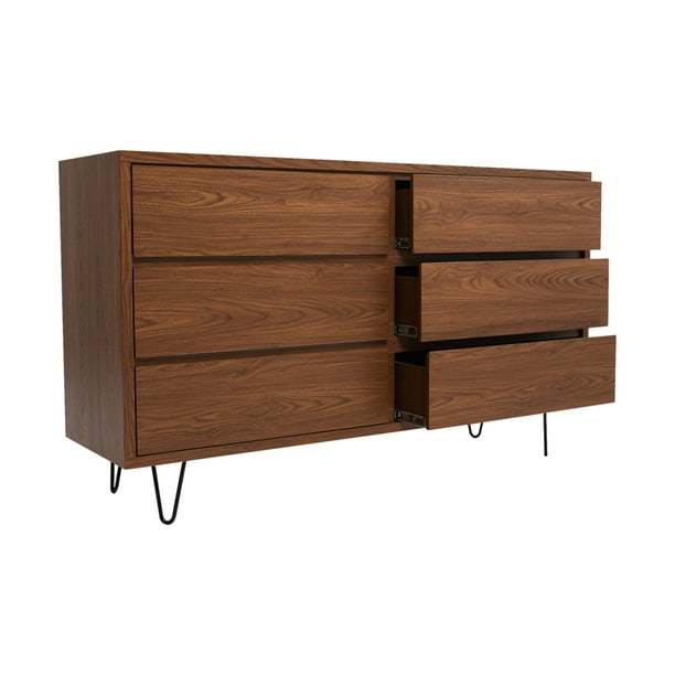 Cajonera 6 Cajones Java Nogal - Kessa Muebles
