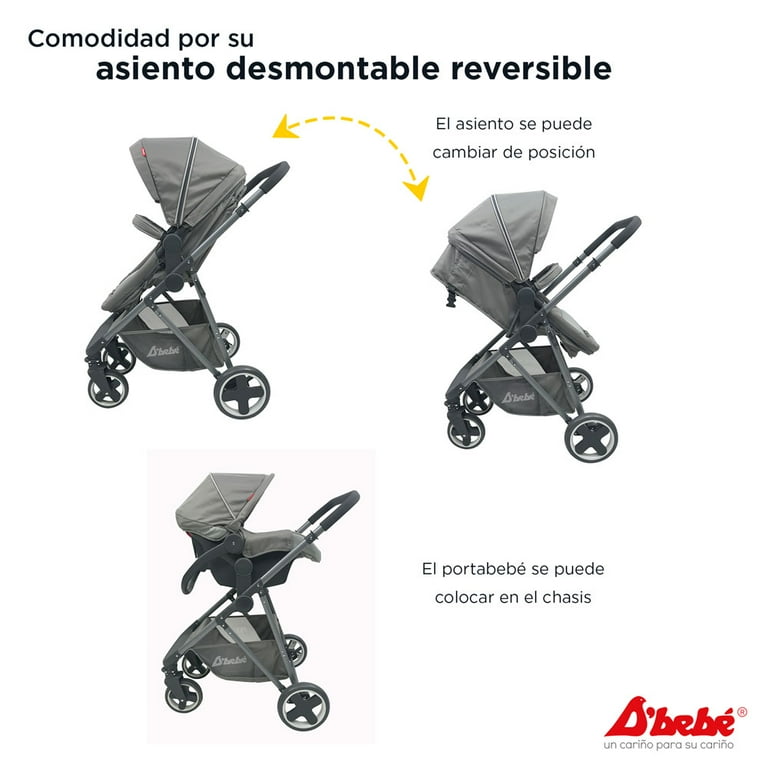 Carriola Travel System Queen Gris D'Bebé 43