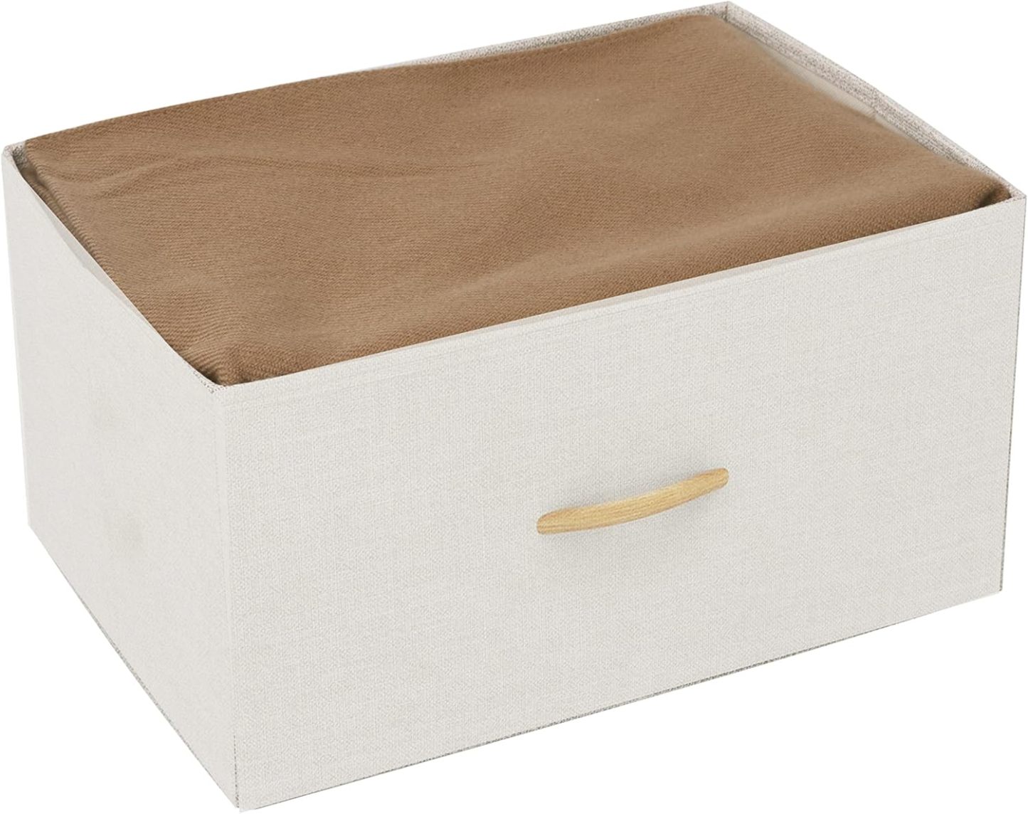 MU:4LIFE Cómoda De 5 Cajones Almacenamiento para Hogar Y Oficina, Organizador Cajonera De Estructura Metal y Cajones De Tela Lino Poliéster y Tela No Tejida (Gris Claro)