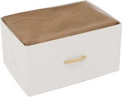 MU:4LIFE Cómoda De 5 Cajones Almacenamiento para Hogar Y Oficina, Organizador Cajonera De Estructura Metal y Cajones De Tela Lino Poliéster y Tela No Tejida (Gris Claro)